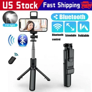 US Selfie Stick Tripod Remote Desktop Stand Phone Holder For iPhone Samsung LOT - Picture 1 of 20