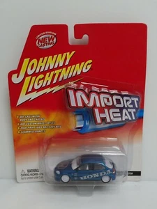 Rare Johnny Lightning Import Heat Honda Civic Custom White Lightning Chase Blue - Picture 1 of 3