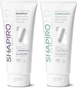 Shapiro MD Hair Loss Shampoo and Conditioner, Vegan Formula with DHT Blockers - Picture 1 of 6