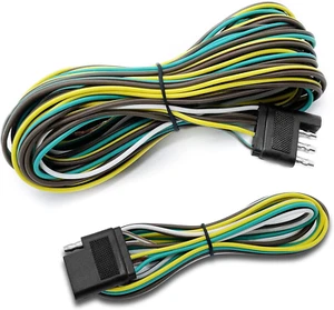 Trailer Wiring Harness Kit, 25Ft Trailer Wire with 4 Flat Extension Connector, 4 - Picture 1 of 7