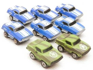 Micro Machines 1969 Chevrolet Camaro x8 '69 Chevy Greem Army Camo & Blue JOSH - Picture 1 of 2