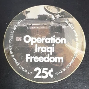 KL # M154, 2nd Print 2G25 25 cents AAFES Pogs from 2003 printing Very Fine - Picture 1 of 2