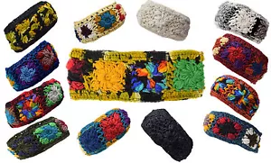 Punto Lana Hecho a Mano Polar Línea Multicolor Hippie Bohemio Floral Diadema - Bild 1 von 41