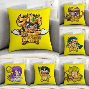 Chibi S-Saint S-Seiya Pillow Case Sofa Square Throw Pillow Covers Cushion Cover - Picture 1 of 27