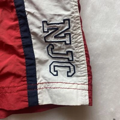 Bermuda de natação masculina Nautica NJC tamanho G (38) vermelha com cordão bolsos tabuleiro - Imagem 1 de 4