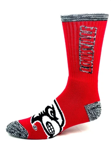 Louisville Cardinals  Red and Gray RMC Crush Crew Socks Cover
