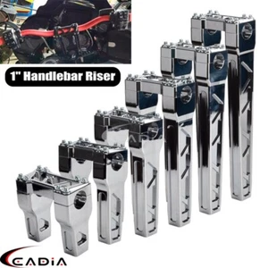Elevadores de manillar estilo club de 1" para Harley Dyna Softail Touring 4"-14" de altura - Imagen 1 de 108