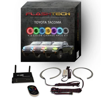Kit Halo LED Multicolor RGB con App Wifi para Faros Toyota Tacoma 98-00 Foto 1 de 4