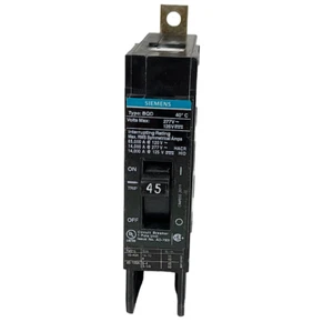 Siemens BQD145 1P 45A 277V Interruttore a cassa sagomata - Foto 1 di 4