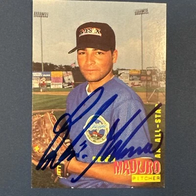 Calvin Maduro Autographed 1996 Best AA All-Stars Card #24 Orioles - Image 1 of 3