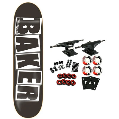 Baker Skateboard Completo Marca Logo Negro/Blanco 8.125" Foto 1 de 4