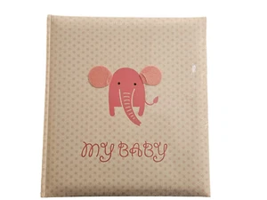 Babyalbum Kinder Fotoalbum für Fotoecken BABY ELEFANT 29x32/60s. Rosa - Bild 1 von 2
