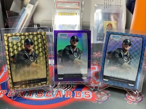 Kevan Smith 2012 Bowman Press Proof Autograph Superfractor, Purple and Blue Wave