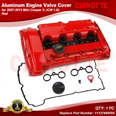 ALUMINUM Valve Cover w/ Gasket & Cap for 07-12 Mini Cooper R55 R56 R57 R58 R59🏅 - Image 1 of 4
