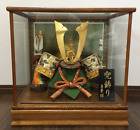 Kabuto japoński samurajski mały kask pancerny wyświetlacz smok złoty JUKEI w idealnym stanie pudełko