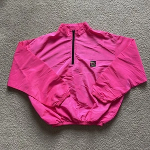 Rompevientos vintage años 80 estilo surf Body Gear rosa adulto talla única - Imagen 1 de 7