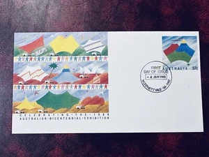 AUSTRALIA 1988 FDC BICENTENNIAL EXHIBITION MORPHETT VALE POSTMARK - Picture 1 of 2