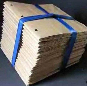Lot 20 6X6 SEWN paper bag scrapbook albums BROWN 5hl - Picture 1 of 1