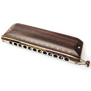 SUZUKI G-48W Gregoire Maret Wooden cover 12 holes 48 sounds Chromatic Harmonica - Picture 1 of 4