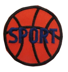 #3882 2" Basketball w/SPORT word Embroidery Iron On Applique Patch - Picture 1 of 1