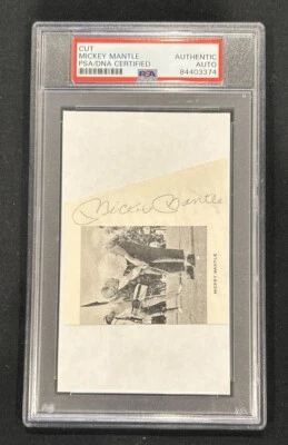 Mickey Mantle Autograph Cut PSA Authentic - Image 1 of 2