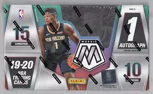 2019-20 PANINI MOSAIK BASKETBALL WERKSEITIG VERSIEGELT HOBBY BOX 1 AUTO Ja Morant Zion - Bild 1 von 2