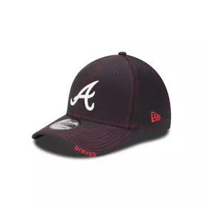 Atlanta Braves New Era Navy Blue Neo 39Thirty Flex Fit 3930 Hat - Picture 1 of 7