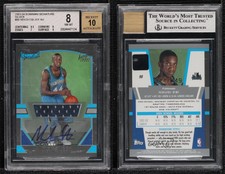 2003-04 Bowman Signature Silver /249 Ndudi Ebi #90 BGS 8 Rookie Auto RC