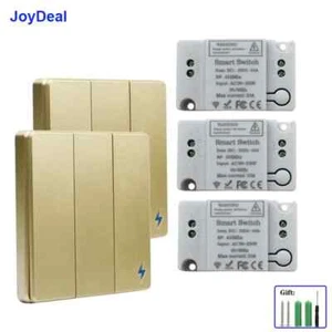 Interruptor de panel de pared RF inalámbrico de 433 MHz lámpara bombilla LED interruptor de control remoto - Imagen 1 de 25