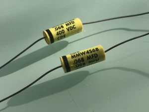 2x Vintage Kondensator von Cornell CDE 0.068 µF 400V für Röhrenverstärker, NOS - Bild 1 von 3