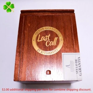 Caja de cigarros de madera vacía Last Call Pequenas Puros 6,25" x 5" x 4,5" - Imagen 1 de 9