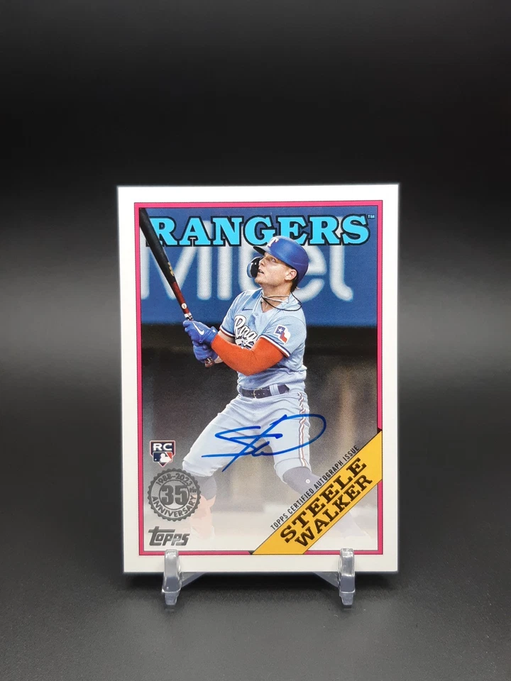 2023 Series 1 1988 Topps Baseball Steele Walker #88BA-SW Rookie Auto RC - Image 1 of 2