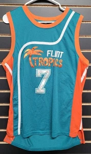 Coffee Black #7 Semi Pro Movie Basketball Jersey Flint Tropics Green Teal Size M - Bild 1 von 6