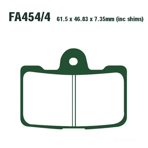 Bremsbelag Bremsbeläge EBC FA454 4HH vorne für Buell R 1125 ie Bj. 2008-2010 - Bild 1 von 1