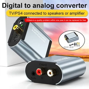 Aluminium Digital Cinch zu Analog Analog Audio Converter Compact Silver - Afbeelding 1 van 15