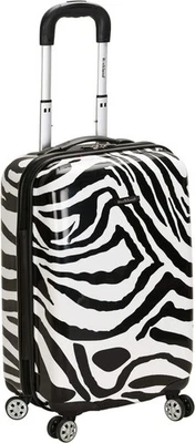 Rockland Safari Hardside Spinner Wheel Luggage, Zebra, Carry-On 20-Inch  - Image 1 of 4