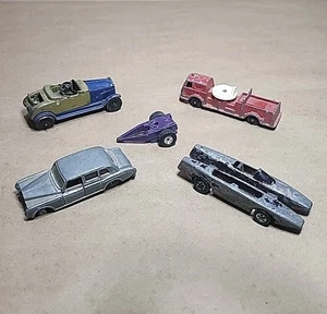 Menge 5 Vintage Druckguss Autos Crazy Lightning Double Trouble Firetruck Phantom VI - Bild 1 von 14