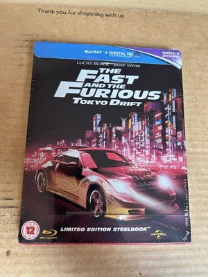FAST AND FURIOUS TOKYO DRIFT - UK Reg Free BLU RAY STEELBOOK - NEW & SEALED Rare - Image 1 of 4