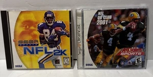 Sega Dreamcast Football Games NFL 2K NFL QB Club 2001 Complete Tested - Picture 1 of 7