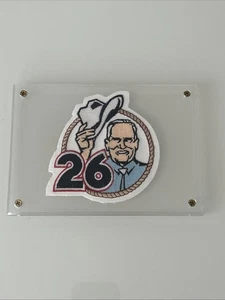 1998 Gene Autry 26 Angels Jersey Patch In Lucite NOT STORE BOUGHT - Los Angeles - Picture 1 of 4