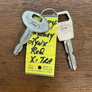 Vintage Set of Automotive Keys Lot of 2 Ford 84 Mercury Lynx - Picture 1 of 3