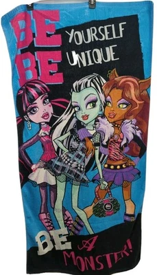 "Toalla de playa de algodón mate Monster High 2013 Be Yourself Be Unique verano 26""x 54""" Foto 1 de 4