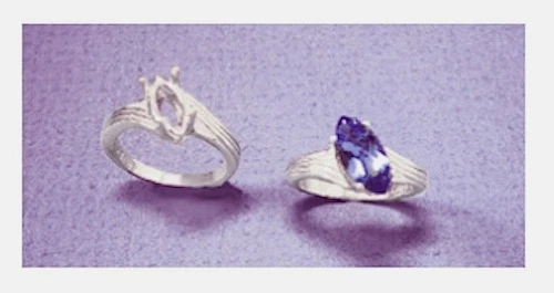 (12x6-14x7mm) Anillo Marquesa Desplazado Plata Esterlina Pre-Muescas Ajuste Talla 7 Foto 1 de 1