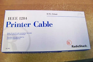 New Radioshack 26-403 IEEE 1284 Printer cable 12ft - Picture 1 of 1