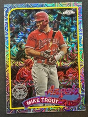2024 Topps Chrome - Mike Trout #T89C-17 Los Angeles Angels - Mojo Refractor - Image 1 of 2