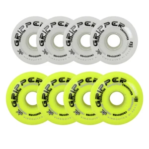 Labeda Roller Hockey Wheels Gripper White/Yellow 76A 83A 76mm 80mm HILO - Picture 1 of 3