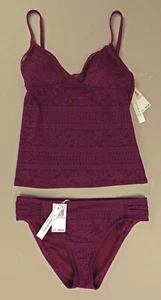TRAJE DE BAÑO AZUL ROD BEATIE TANKINI DOS PIEZAS TRAJE DE BAÑO PÚRPURA TALLA 4 NUEVO CON ETIQUETAS - Imagen 1 de 6