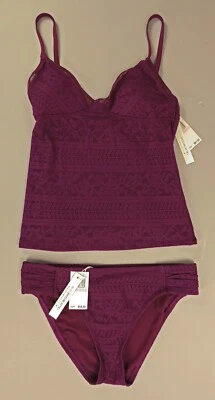 BLEU ROD BEATTIE TANKINI TRAJE DE BAÑO DE DOS PIEZAS TRAJE DE BAÑO PÚRPURA TALLA 6 NUEVO CON ETIQUETAS Foto 1 de 4
