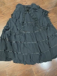 Skirt Long Lace Layered Ruffles Renaissance Victorian Pirate Witch Goth Punk S/M - Picture 1 of 9
