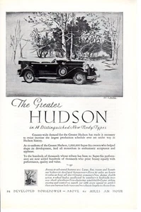 Vintage print auto car ad the Greater Hudson  Black Hills Detour Burlington rte - Picture 1 of 2